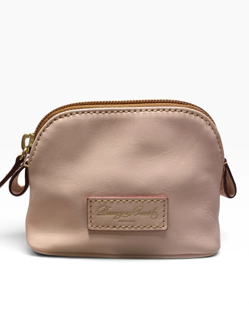 Dooney & Bourke Florentine Blush Pink Leather Small Zip Coin Pouch